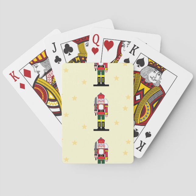 Christmas nutcracker playing cards (Back)
