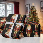 Christmas Nutcracker Red Gold & Black Wrapping Paper<br><div class="desc">Christmas Nutcracker Red Gold & Black Wrapping Paper</div>