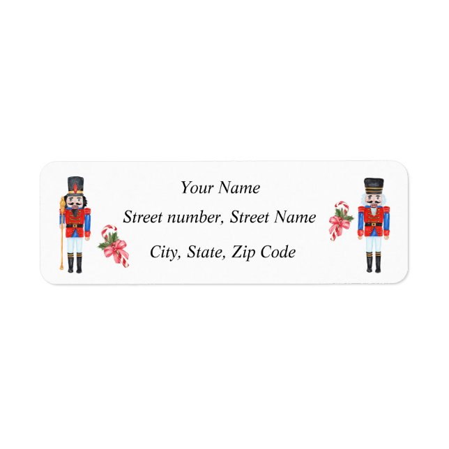Christmas Nutcracker return Address label (Front)