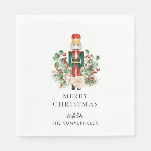 Christmas Nutcracker Script Holidays Paper Napkin