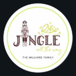 Christmas Nutcracker Simple Personalized Classic Round Sticker<br><div class="desc">Christmas Nutcracker Simple Personalized Sticker design. Matching products can be found in Nutcracker Holiday collection.</div>