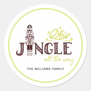 Christmas Nutcracker Simple Personalized Classic Round Sticker
