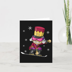 Christmas Nutcracker Snowboard Snowboarding Snowbo Card