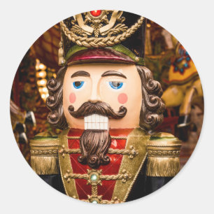 Christmas Nutcracker Soldier Classic Round Sticker