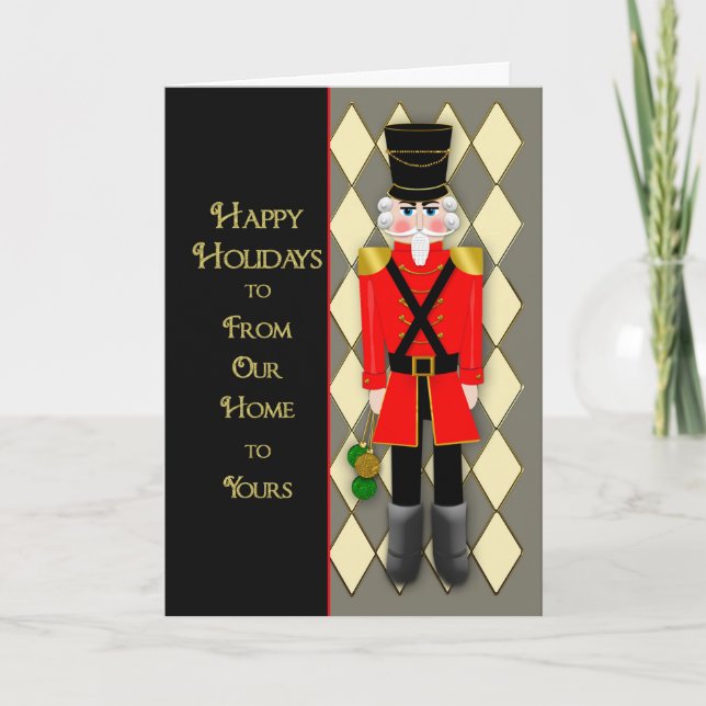 Christmas, Nutcracker Soldier ,Our Home to Yours Card (Front)