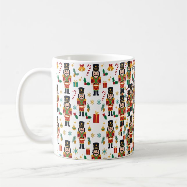 Christmas Nutcracker Soldier Pattern Coffee Mug (Left)