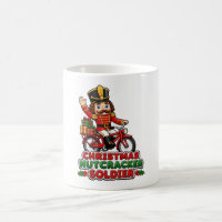 Christmas Nutcracker Soldier Riding Bike