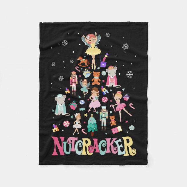 Christmas Nutcracker Squad Ballet Dance Matching F Fleece Blanket (Front)
