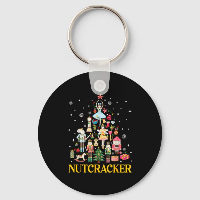 Christmas Nutcracker Squad Ballet Dance Women Kid  Keychain (Front)