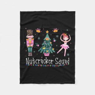 Christmas Nutcracker Squad Ballet Dance Women Kids Fleece Blanket