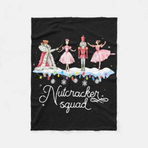 Christmas Nutcracker Squad Ballet Dance Women Kids Fleece Blanket