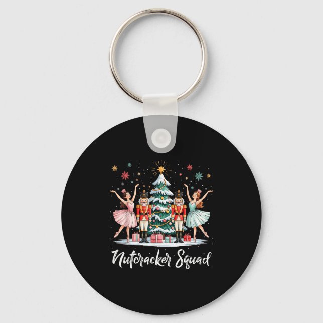 Christmas Nutcracker Squad Ballet Dance Women Kids Keychain (Front)