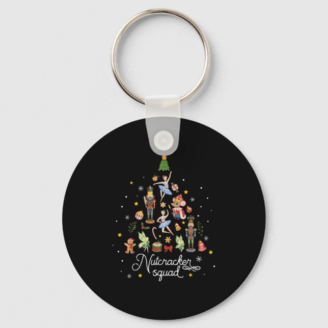 Christmas Nutcracker Squad Ballet Dance Women Kids Keychain (Front)