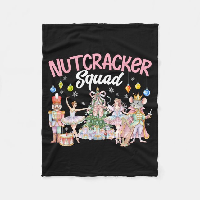 Christmas Nutcracker Squad Ballet Family Matching  Fleece Blanket (Front)