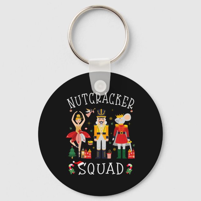 Christmas Nutcracker Squad Byllet Dance Women Kids Keychain (Front)