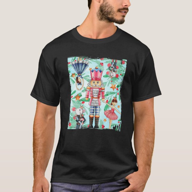 Christmas Nutcracker Squad Girls Ballet Dance Paja T-Shirt (Front)