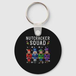 Christmas Nutcracker Squad Xmas Matching Crew Men Keychain