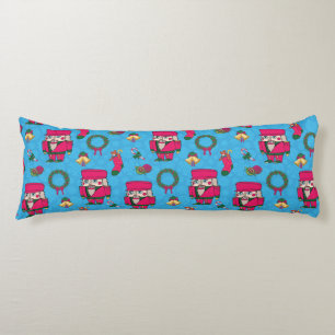 Christmas Nutcracker toy,Blue snowflake pattern Body Pillow
