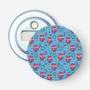 Christmas Nutcracker toy,Blue snowflake pattern Bottle Opener