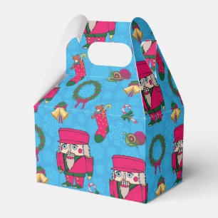 Christmas Nutcracker toy,Blue snowflake pattern Favor Box