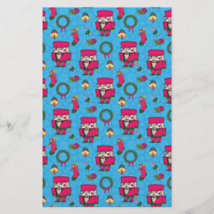 Christmas Nutcracker toy,Blue snowflake pattern Stationery