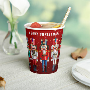 Christmas Nutcracker Toy Soldiers Paper Cups