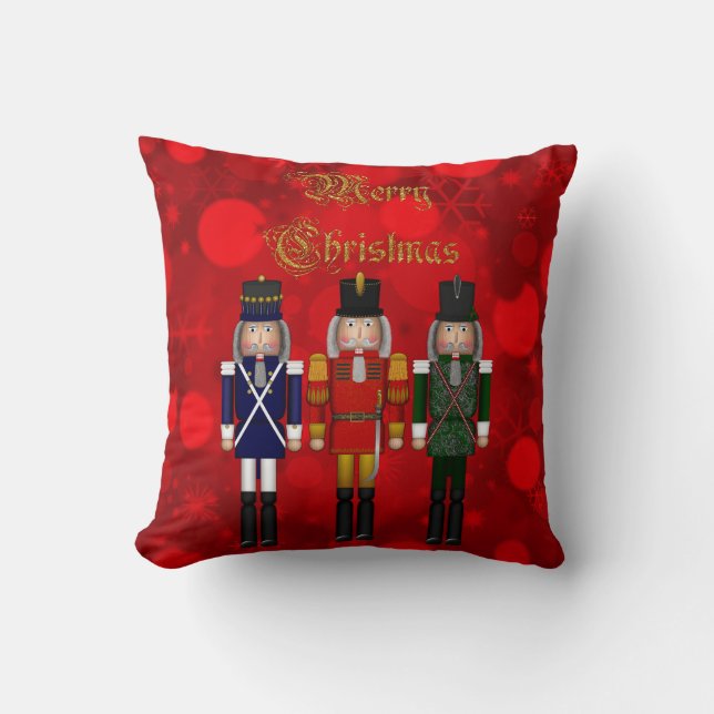 Christmas Nutcracker Trio-Square Pillow (Front)