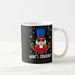 Christmas Nutcracker Whats Crackin Funny Xmas Men  Coffee Mug