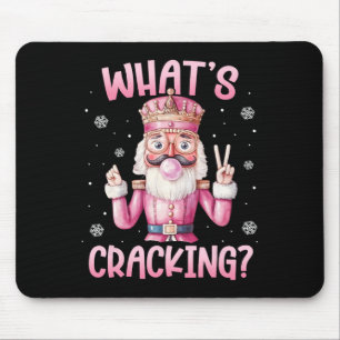Christmas Nutcracker Whats Crackin Funny Xmas Men Mouse Pad