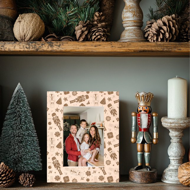 Christmas Nutcracker Wooden  Etched Frames (Retro Nutcracker christmas Wooden Etched Frame )