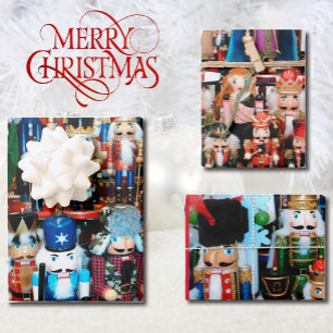 Christmas Nutcracker Wow Colorful Nutcrackers Wrapping Paper Sheet