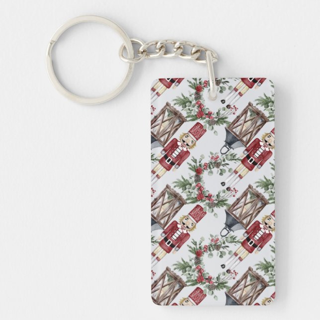 Christmas nutcrackers and lanterns keychain (Front)