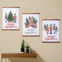Christmas nutcrackers, drummer boy and tree