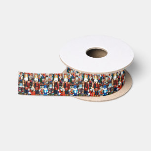 Christmas Nutcrackers Everywhere Satin Ribbon