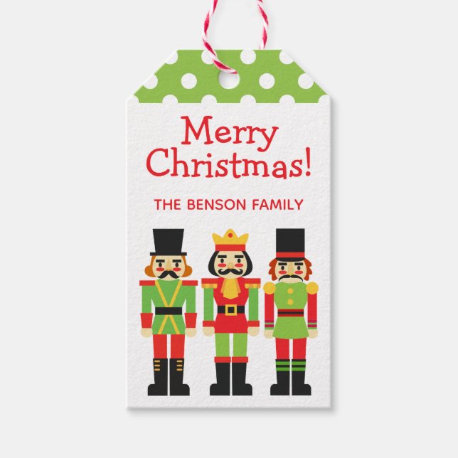 Christmas Nutcrackers Personalized Gift Tags (Front)