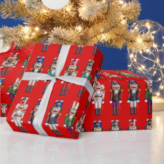 Christmas Nutcrackers Toy Soldiers Wrapping Paper