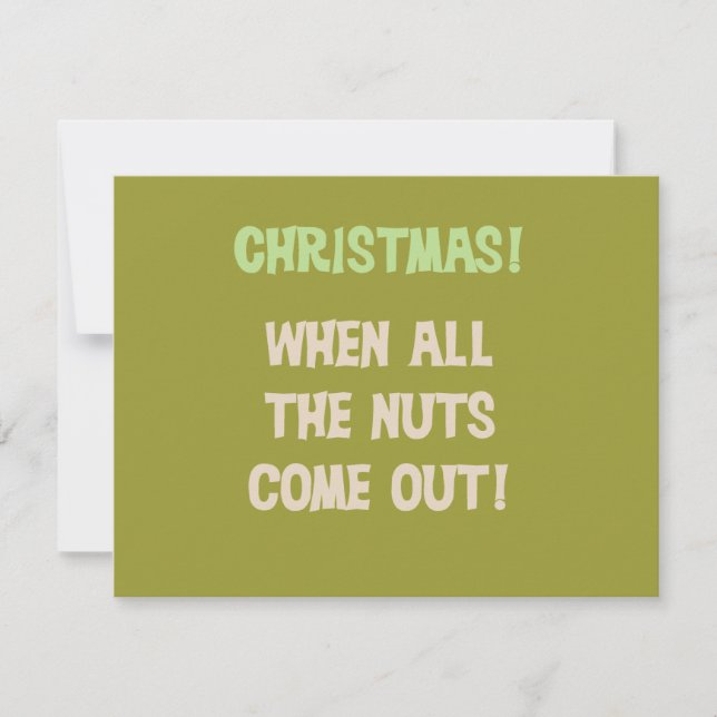 Christmas Nuts Tshirts and Gifts Holiday Card (Front)