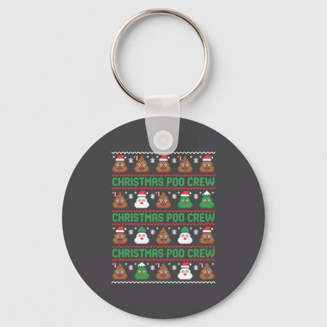 Christmas O Crew Xelated Ugly Christmas Pajamas Op Keychain (Front)