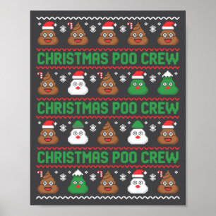 Christmas O Crew Xelated Ugly Christmas Pajamas Op Poster