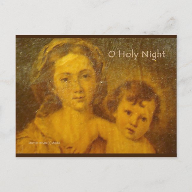 Christmas O Holy Night | Blue Beach Song™ Postcard (Front)