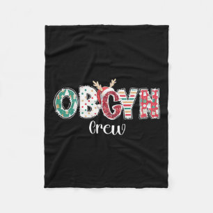 Christmas Obgyn Crew Obstetrics Ob Gyn Group Team Fleece Blanket