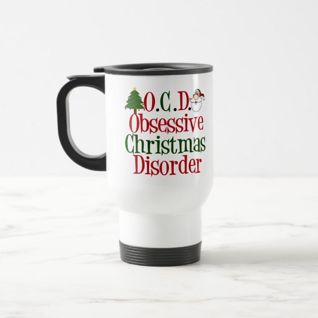 Christmas Obsession. Travel Mug (Left)