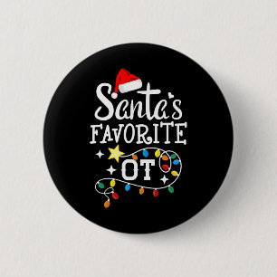 Christmas Occupational Therapist Therapy Santa's F 2 Inch Round Button