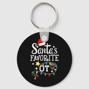 Christmas Occupational Therapist Therapy Santa's F Keychain