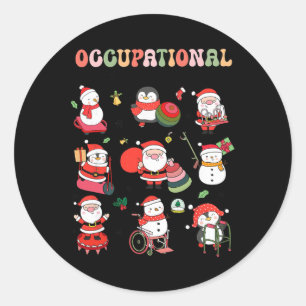 Christmas Occupational Therapy Ot Therast Ot Istan Classic Round Sticker