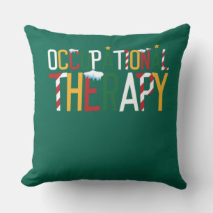 Christmas Occupational Therapy Throw Pillow