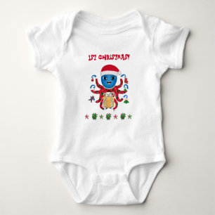 Christmas Octopus Baby Bodysuit