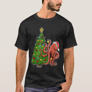 Christmas Octopus  T-Shirt