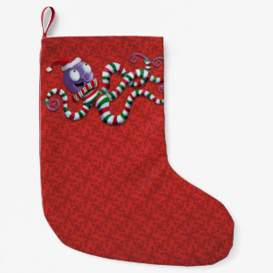 Christmas Octopus with stripes Small Christmas Stocking