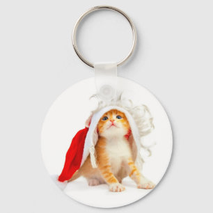 Christmas of cat keychain